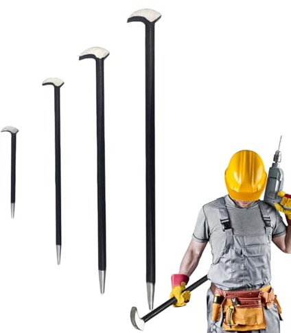 Brecheisen Set - Schwerlast Hebeleisen, 4x Mechaniker Hebel | Doppelseitiges Stemmeisen Set, Professionelles Hebelwerkzeug, Brecheisen Für Kfz & Bauarbeiten, Unverzichtbar Für Reparatur Und Demontage