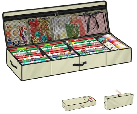 LAMUNI Aufbewahrungstasche für Geschenkpapier Aufbewahrung Organizer