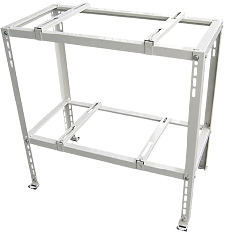 Genérico Soporte de CA de Alta Resistencia, Soporte de Acero galvanizado para minicondensador Split, Montaje en Piso Ajustable de Dos Niveles 1-3P (90 x 90 x 45 cm) para Unidades de Aire acondicionad