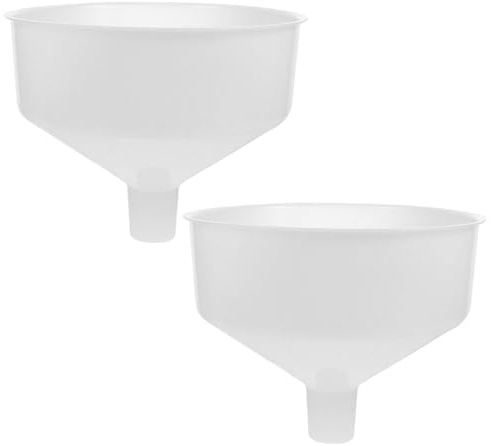 IMIKEYA 2 imbuti in plastica a bocca larga per riempimento di liquidi e oli - Imbuto per riempimento di bottiglie, conserve e contenitori larghi nelle cucine domestiche e commerciali