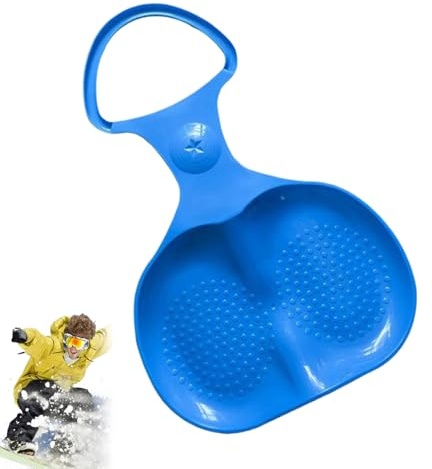 Luge à neige pour adultes - Pp - Accessoire de luge d'hiver - Pelle à neige avec poignée - Planche robuste et résistante au froid - Jouet antidérapant pour l'école, la cour, la famille, les adultes, T