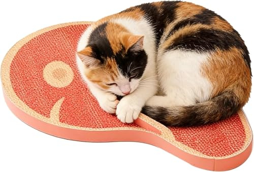 Almohadilla rascadora para gatos, tabla de descanso con forma de filete, almohadilla para gatos, alfombrilla para rascar para alfombra, hogar, lugar de trabajo, dormitorio, apartamento, dormitorio
