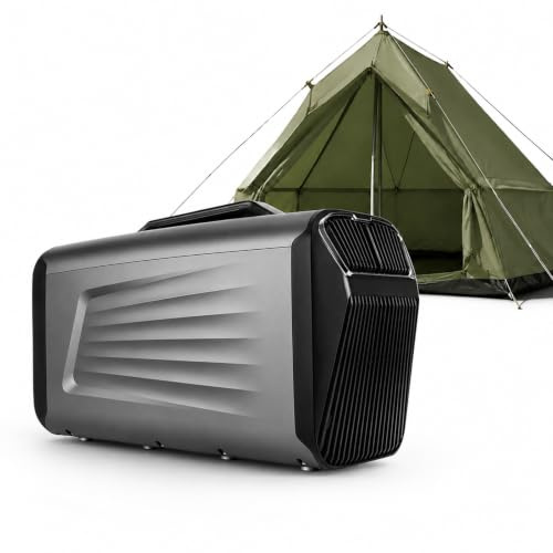 JIMINHUIXIN Climatizzatore Portatile 5200 BTU, Condizionatore Compatto 12V/24V/220V, Condizionatore d'Aria, 400W Silenzioso per Camper Tenda Van, 4-in-1 Raffreddamento Deumidificazione Ventola Sleep