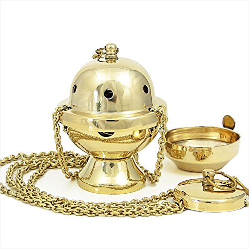 NKlaus Porte-encens avec coupelle Laiton Cadeau Artisanal 2928