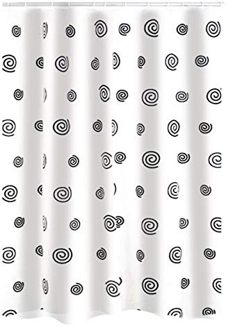 RIDDER Duschvorhang Textil Snail schwarz 180x200 cm