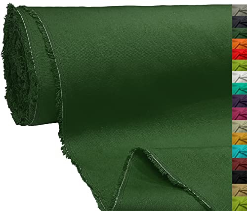 A-Express 100 % bomullsduk tygmaterial klädtillverkning tyg gardinväskor 145 cm bred 250 GSM säljs per meter - 2 meter 200 cm x 145 cm mörkgrön