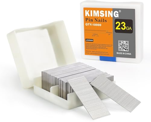 P625SS Lot de 9 000 clous en acier inoxydable de calibre 23, 25 mm, clous pour pistolet à ongles pneumatique, travail du bois léger, bricolage