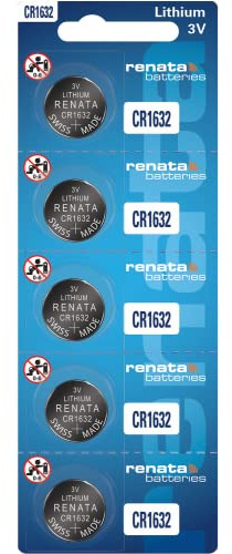 Renata Lot de 5 piles CR1632 au lithium 3 V