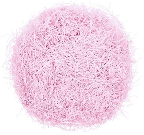 100g Raffia Füllmaterial Geschenk Hamper Shred Geschreddertes Papier Geschenk Füllung für Party Hamper Füllung und Geschenkverpackung für Geschenkbox Dekorations (Hellrosa)