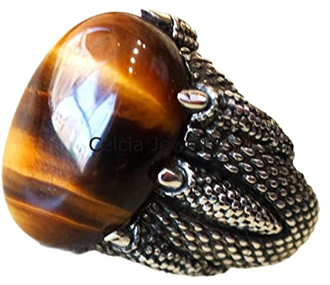 Echter Edelstein-Checker-Ring, klassischer Drachen-Schlangen-Mund-Siegelring aus massivem 925er Sterlingsilber, metaphysische Geschenke für Männer, oxidierter Silberring
