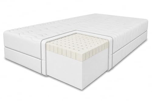 MARPUR Schaummatratze 100x200 Memory, H3, Weiß, Latex, Höhe 11 cm | Matratze 100x200, Memory-Schaum, hypoallergener Bezug