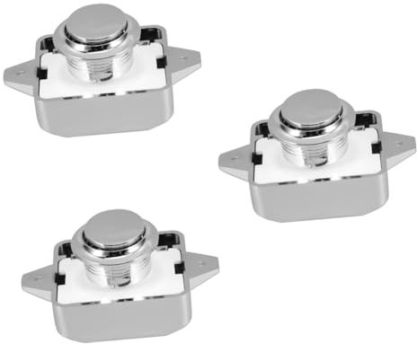 iplusmile 3St Autoschloss Druckverschlüsse für Schränke RV-Schubladenverschluss Schrank Druckriegel RV-Druckknopf-Schrankverriegelungen Wohnmobil-Schrankschloss mit Druckknopf ，ABS Silver