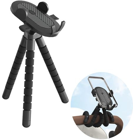 iLulala Soporte para teléfono para cochecito de bebé, soporte para teléfono para carrito de compras, carrito de golf, carrito de empuje, abrazadera portátil de rotación de 360° para motocicleta