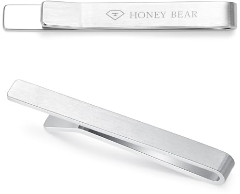 HONEY BEAR 4/5/5.4/6cm Krawattennadel Krawattenklammer für Herren Tie Clip Hemd Business Hochzeitsgeschenk 1.57/1.97/2.12/2.36