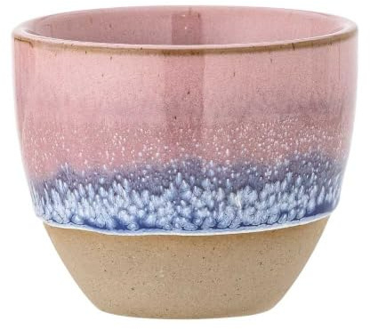 Bloomingville Paula Becher, Steingut, Rosa, D8xH7 cm – Dein stilvoller Begleiter für jeden Moment des Genusses