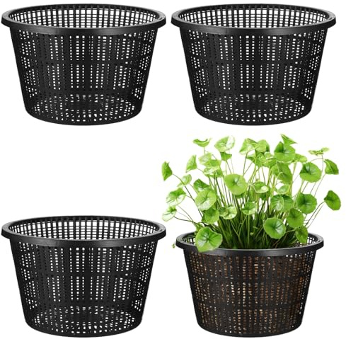 YOFAPA 4 Stück Hydrokultur Netztöpfe, 8.3 Zoll Pflanzen Töpfe, Hydrokultur Pflanzen Net Mesh Topf Pot Kunststoff Hydroponics Netztopf für Hydroponics Supplies