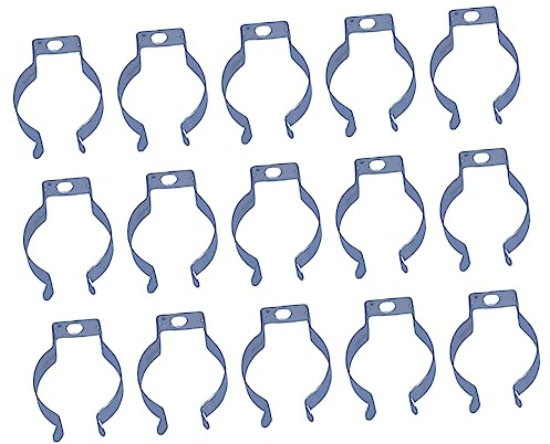 VILLCASE 100 Stück U-Clip Halter für LED Leuchtstoffröhren Manganstahl Lampenfassung Halterung Installieren für Innen und Außenbereich