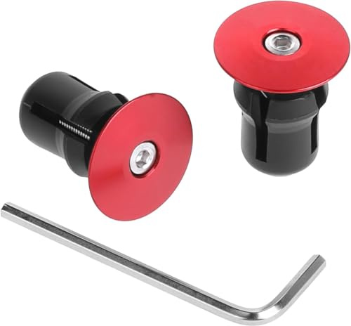 Bike Bar End Plugs,3 Pcs Bicycle Handlebar End Plugs,Handlebar End Caps,Aluminum Bike Handlebar Cap with Installation Tool for Most Road Bicycles Mountain Bicycle