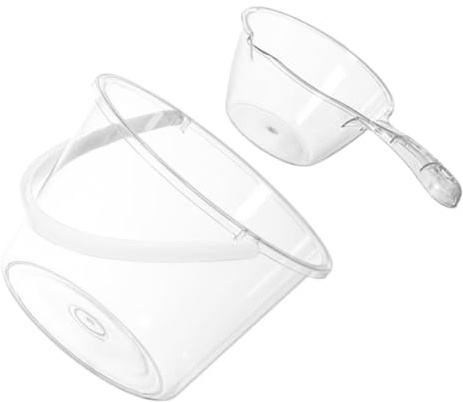 ABOOFAN Cubo de Plástico Transparente para Lavado de Pies con Asa, Gran Capacidad y Diseño Práctico para Baño y Dormitorio, Fácil de Transportar y Almacenar