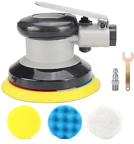 Lijadora de palma Orbital aleatoria neumática de 5 , pulidora de órbita accionada por aire, pulido, lijado, 10000rpm,Bajo nivel de ruido