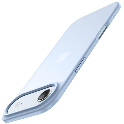 JETech Coque Mate pour iPhone Air, Protection Antichoc Qualité Militaire, Étui Housse Arrière Translucide Minimaliste Givrée, Anti-Empreintes Digitales (Bleu Ciel)