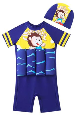 Generisch Traje de baño flotante para niños (4-8 años), verde menta, M