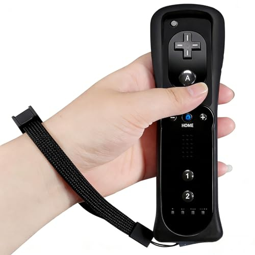 Funmo Wii Controller, Fernbedienung Wireless controller, Ersatz-Controller, Spiel-controller mit Silikonhülle und Handgelenkschlaufe, für Wii U (C)