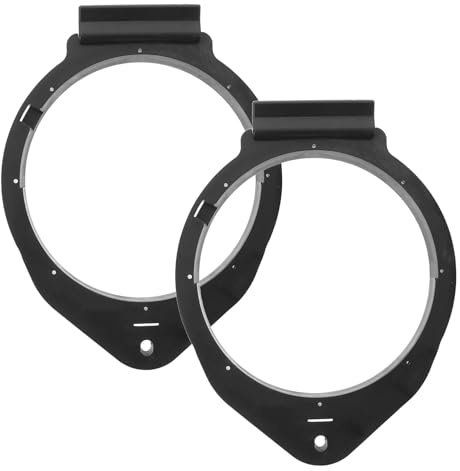 ULTECHNOVO Entretoises de Montage pour Haut-parleurs Automobiles 6,5 Pouces en Plastique, Anneaux Adaptateurs pour Portières, Amortissement des Vibrations, Compatible avec Modèles de