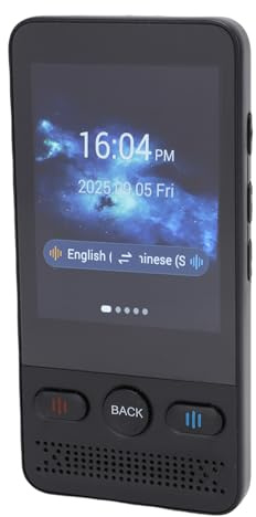 Ausla Dispositif de Traduction Linguistique, 160 Langues en Ligne et 17 Hors Ligne avec écran de 2,8 Pouces, Traduction Vocale et par Photo et connectivité WiFi pour Voyages et