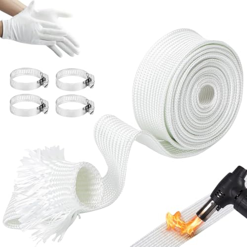 ZKAILCF Abgasschlauch für Stromerzeuger 25mm Abgasrohr Standheizung 150cm hitzeschutzschlauch auspuff für Notstromaggregat Isolierung Schlauch High TEMP Fiberglass Sleeving Heizungen Air Klimaanlage