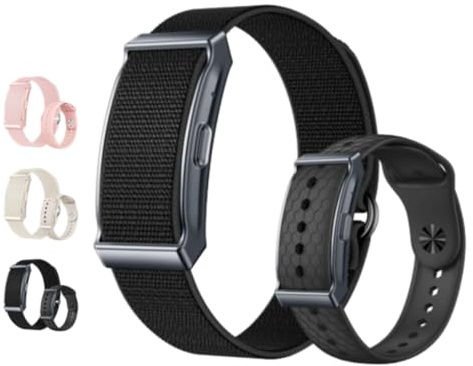 Ownmaxx Braccialetto Intelligente, Tracker senza display, monitoraggio sonno, frequenza cardiaca, SpO2 e contapassi (Nero)