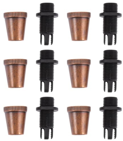 Fermacavo per Lampadari Regolabile 6 Pezzi Marrone in Ferro PC | Luci Sospese e Illuminazione Retrò, Accessorio Elettrico Diy, Set da 6 Pezzi