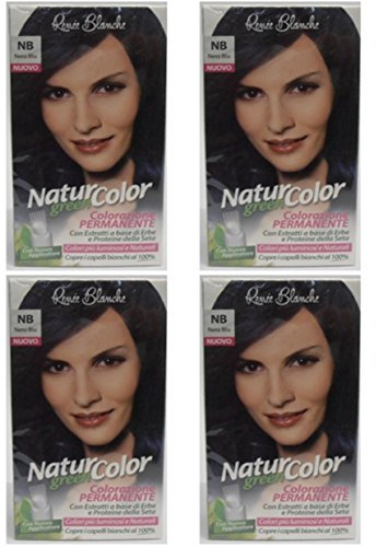 4 X NATUR COLOR RENEE BLANCHE COLORAZIONE NB Nero Blu Tintura per Capelli Donna Scrivi una recensione per primo