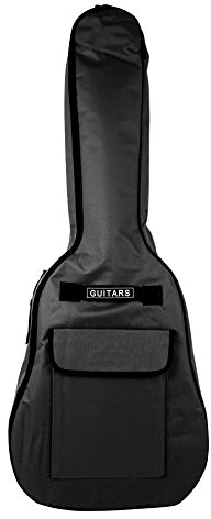 Bray Full Size Midnight Black Guitar Cover Case Padded Gigbag For Any Acoustic, Electric, Bass And Classical Guitar With Carry Handle & Shoulder Straps (Max. 41)