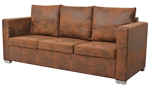 vidaXL 3-Sitzer, Holz, braun