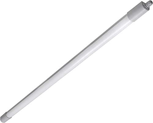 ELG Leuchten LED Feuchtraumleuchte 50W 150cm 4000K 6000lm IP65 wasserfest | Schlagfest, Durchgangsverdrahtet, Für Keller Werkstatt Halle Garage Lager, Reinweiß, (50W / 1 Stück)