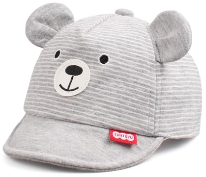 Pesaat Gorra de béisbol para bebés de 6 a 24 Meses Gorra de béisbol con protección UV (Grau, 6-24 Meses)