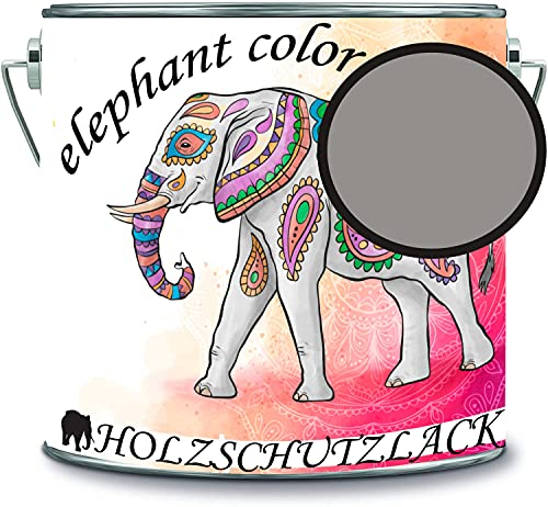 Holzschutzlack Holzlack Holzlasur wetterbeständiger Langzeitschutz Wetterschutzfarbe Holzschutzfarbe RAL 7030 Steingrau // elephant color