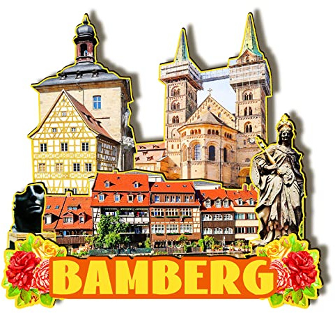Bamberg Germany Holzmagnet, 3D-Kühlschrankmagnete, Reise-Sammlerstück, Souvenirs, Dekorationen, handgemachtes Handwerk