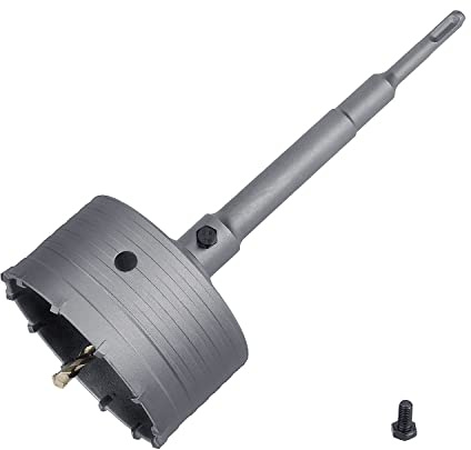 GUICGOC Betonlochsäge mit 220 mm SDS-Plus-Pleuelstange, Wolframkarbidzähne (7,7 mm x 4 mm), Zement-Lochsäge für Beton, Zement, Ziegel, Mauer, Stein, 120 mm | Wolframkarbid-Zähne (7,7 mm x 4 mm) Zement-Lochsäge für Beton, Zement, Ziegel, Mauer, Stein
