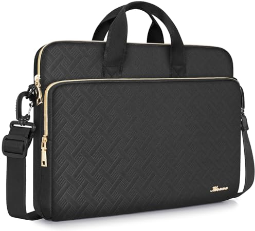 KIZUNA Laptoptasche 15.6 Zoll Notebook Tasche Laptop Für MacBook Pro 16 M3 & M2 Max/16 Lenovo IdeaPad 5 Pro/Flex 5 & 5i/16 Legion Pro 5/IdeaPad 3i/HP ENVY/Huawei Hülle Sleeve Shoulder Bag,Schwarz