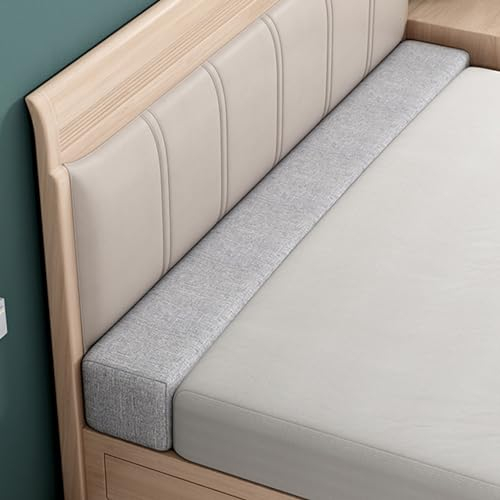 Bettbrücke Matratze Extender Füllstoff Zwischen Bett und Wand, Rechteck Kopfteilspaltabdeckung für Twin/Full/Kingsize -Bett, Mehrzweck-Bettbrückenkissen mit Reißverschluss (Color : Gray, Size : 150x