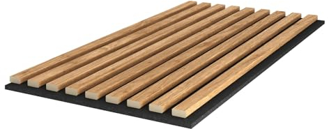 LuxDecor Panels - Akustische und Schalldämpfende Paneele - Elegantes und Vielseitiges Design - Für Schlafzimmer, Büro, Wohnzimmer - Einfache und Schnelle Installation - Farbe Eiche Natur