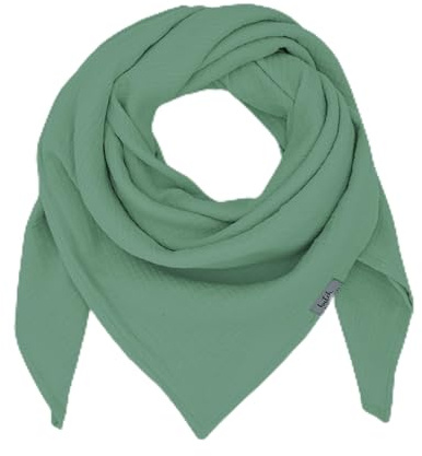 Neu hutch&putch Musselin-Halstuch Unisex 135cmx135cm - Dreieckstuch Erwachsene aus Bio Baumwolle - Schal für Erwachsene - weiches Musselin Halstuch