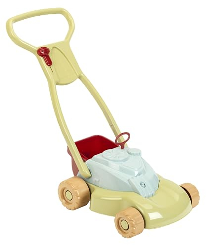 Theo Klein 7686 Lawn Mower with Removable Collection Basket, Electric Mowing and Rattling Sounds, Recycled Plastic, Anti-UV, Toy for Children Aged 18 Months and Over