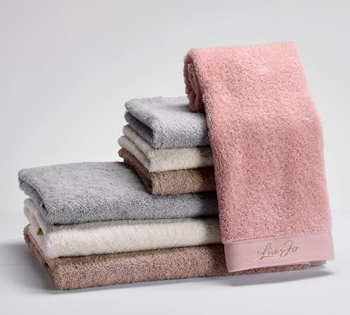 Galeone - Biancheria e Tessuti - Liu jo - Set Asciugamani 1+1 Viso e Ospite Art.Lurex di Liu Jo in Spugna di puro cotone con logo ricamato Lurex (Cotone, Rosy)