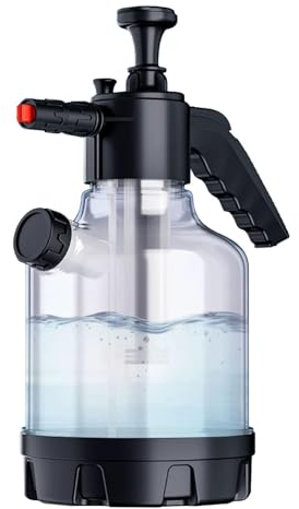 Duroecsain Herramientas de Lavado de Espuma para Coche, Botella dispensadora de jabón de 2 litros, Dispensador de jabón con pulverizador de Mano, Pulverizador atomizador de jabón presurizado Mano