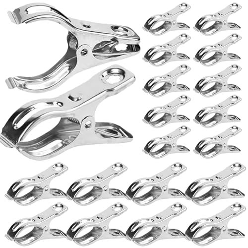 Gewächshausklammern – Gartenklammern, Edelstahl-Gewächshausklammern | Gartenklammern Mit Starkem Halt, Pflanzenstützklammern, Langlebige Metall-Gewächshausklammern Für Pflanzennetze Und Folienbefestig