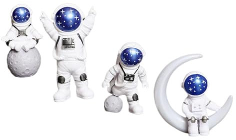 Garneck 1set Astronaut Statue Space-themed Figurine Decor for Home Office Bedroom Classroom and Party Adorable Tabletop Ornament for Giving and Interior Decoration