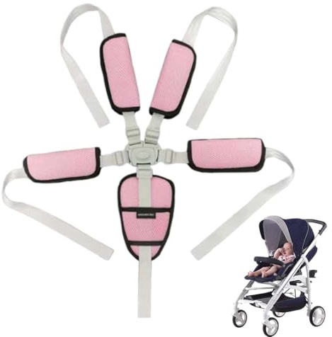 JRYXDS 1Pcs Arnes Seguridad Silla Niño, Cinturón de Seguridad para Bebé, Arnés de Seguridad de 5 Puntos para Niños y Niños, Correa Segura para Silla,trona,trona kinderkraft（C）